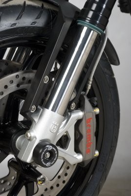 Padací chrániče přední vidlice R&G Racing pro motocykly HUSQVARNA Nuda, černé (pár)